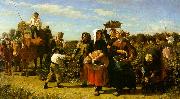 Jules Breton The Vintage at the Chateau Lagrange oil painting artist